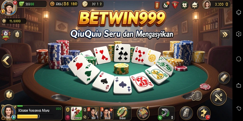 Tampilan gameplay menarik dalam permainan QiuQiu BETWIN999.