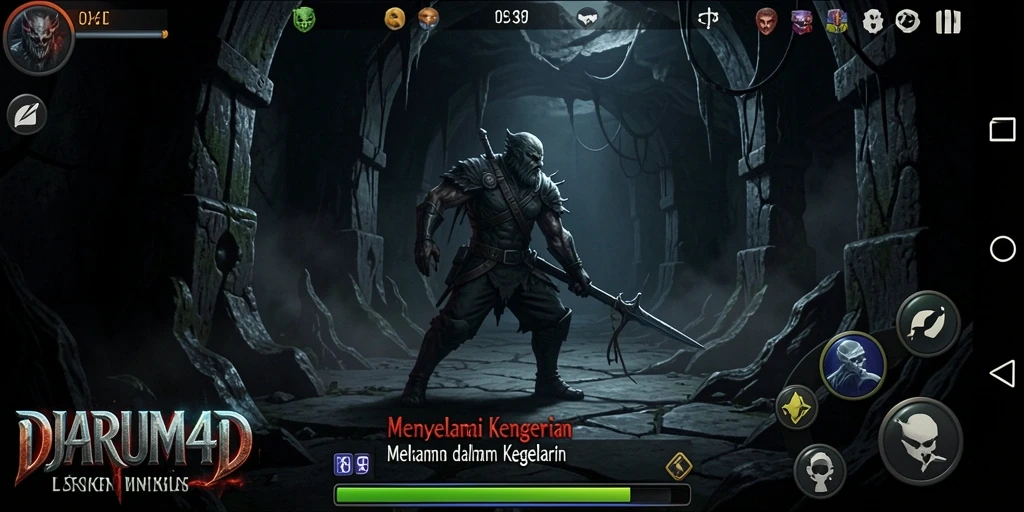 Screenshot menampilkan suasana Horror mencekam dari DJARUM4D.