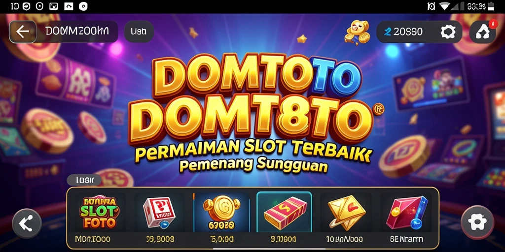 Tampilan menarik gameplay Slot DOMTOTO di layar ponsel.
