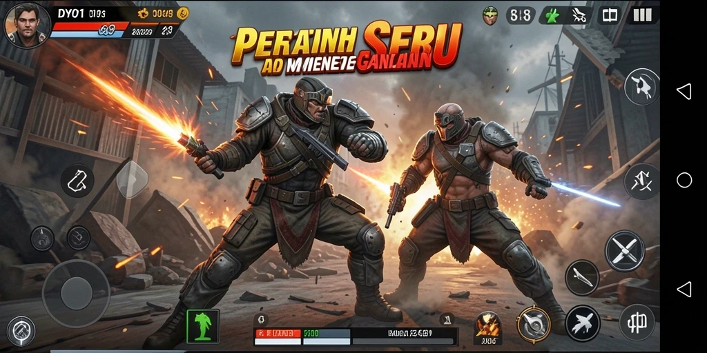 Tangkapan layar DYO1 menampilkan aksi pertarungan yang intens dan karakter yang dinamis.