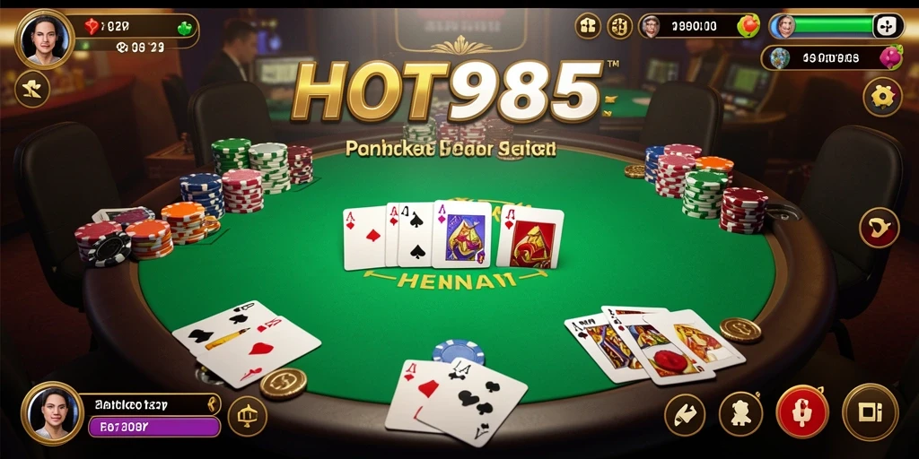 Tampilan sela gameplay Poker yang menarik dan interaktif.