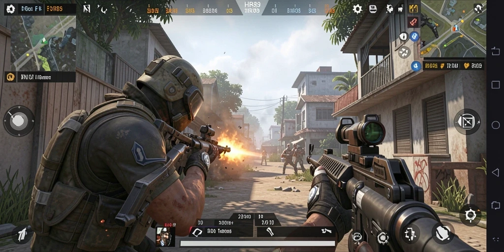 Gameplay mendebarkan HR89 dengan aksi tembak-menembak seru.
