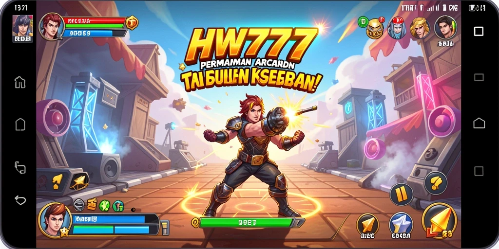 Gambaran gameplay seru HW777 dengan tantangan arcade yang mendebarkan.