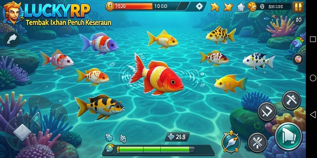 Tampilan menarik dalam gameplay Tembak Ikan LUCKYRP.