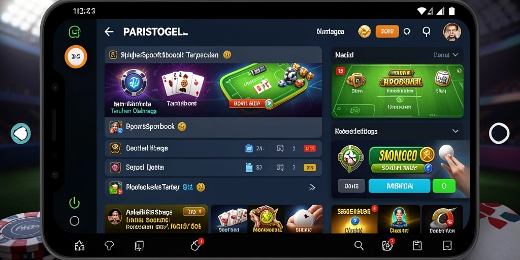 Tampilan antarmuka pengguna PARISTOGEL yang sederhana dan menarik.