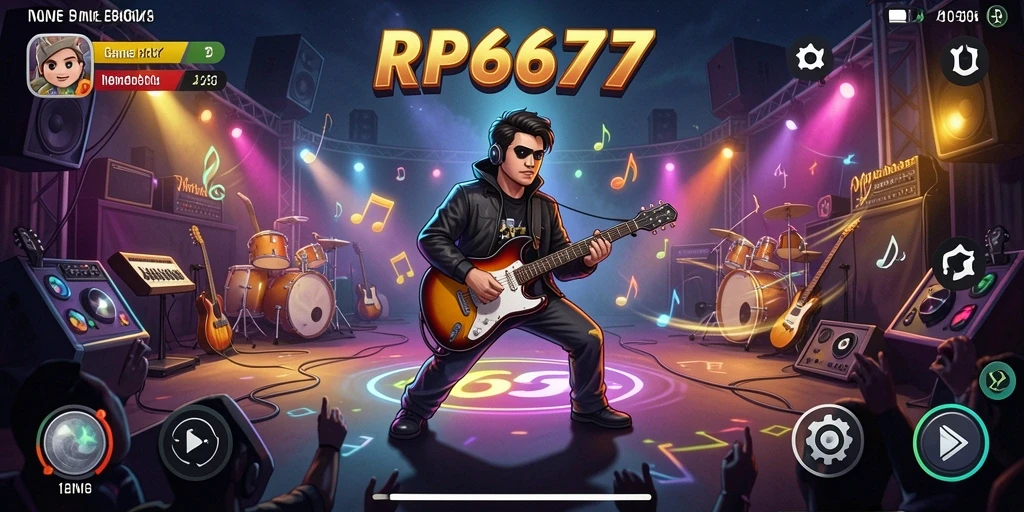 Tampilan gameplay RP6677 yang interaktif dan penuh warna.