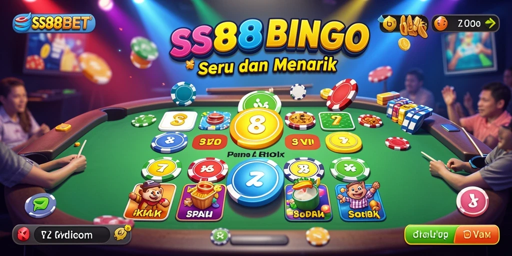 Tampilan gameplay Bingo di SS88BET yang seru dan interaktif.