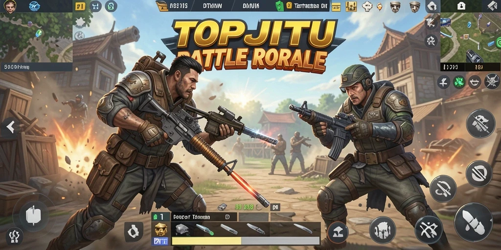Gameplay seru Battle Royale di TOPJITU.