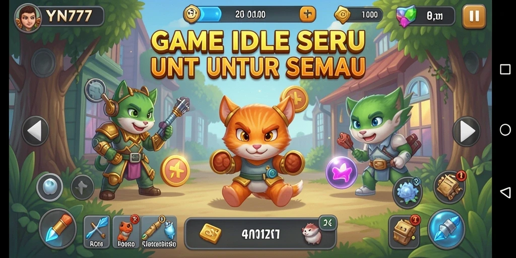 Screenshot gameplay YN777 menampilkan aktivitas pengumpulan item yang menarik.